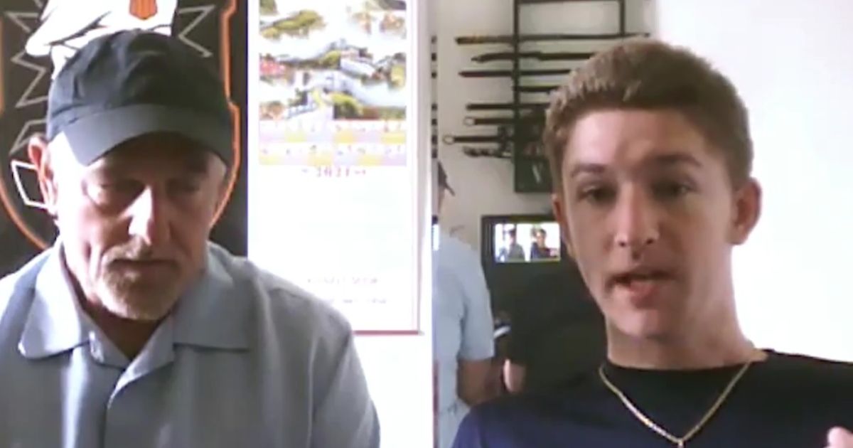 California high school student Jace Jonas, right, speaks with Fox News alongside his father, Jim Jonas.