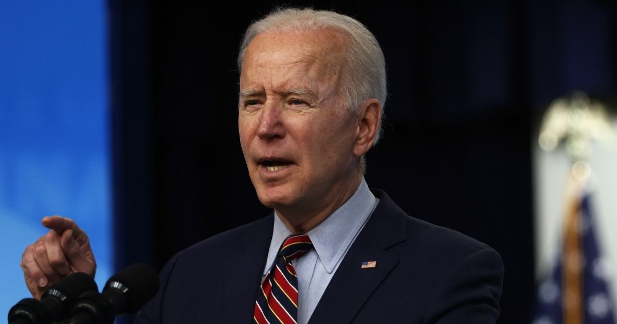 President Joe Biden delivers remarks on the COVID-19 response and the state of vaccinations at the South Court Auditorium of Eisenhower Executive Office Building on Wednesday in Washington, D.C.