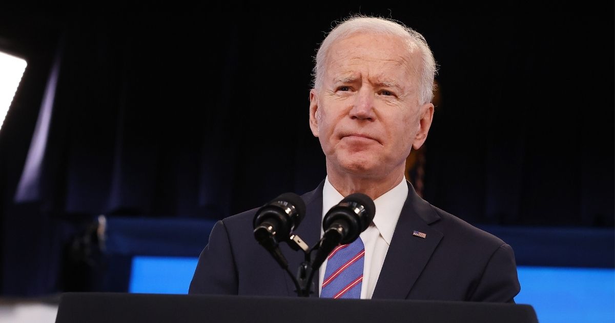 President Joe Biden delivers remarks in the South Court Auditorium in the Eisenhower Executive Office Building on March 24, 2021, in Washington, D.C.