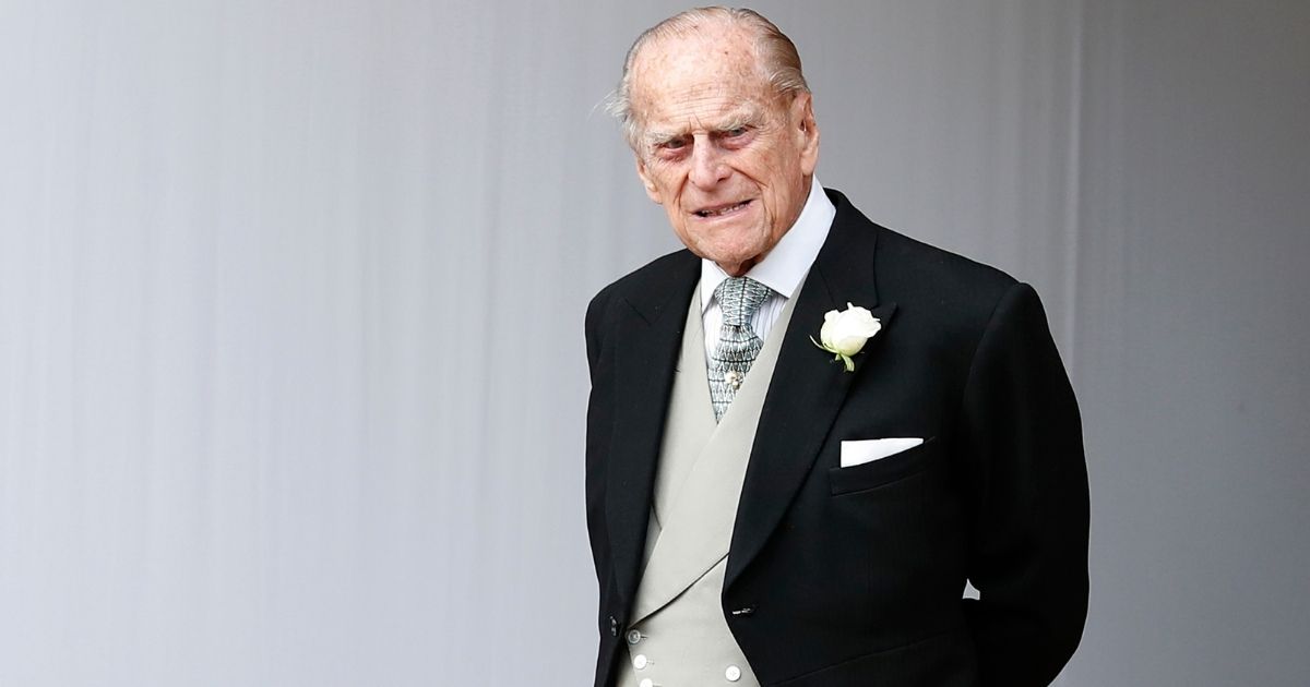 Prince Philip, Duke of Edinburgh attends the wedding of Princess Eugenie of York to Jack Brooksbank at St. George's Chapel on Oct. 12, 2018, in Windsor, England.