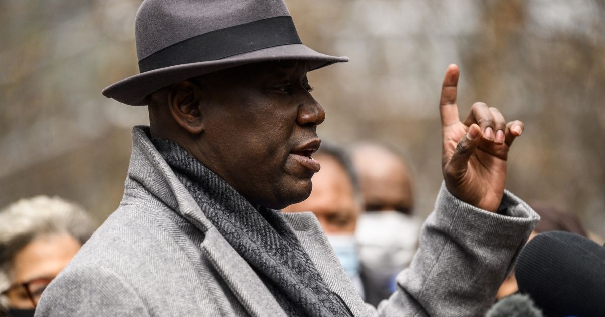 Attorney Benjamin Crump, pictured during a news conference in Minneapolis on Monday.