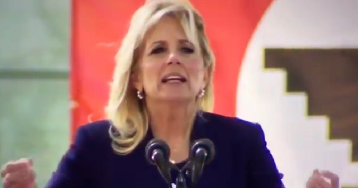 First lady Jill Biden speaks at an event in California on Wednesday.
