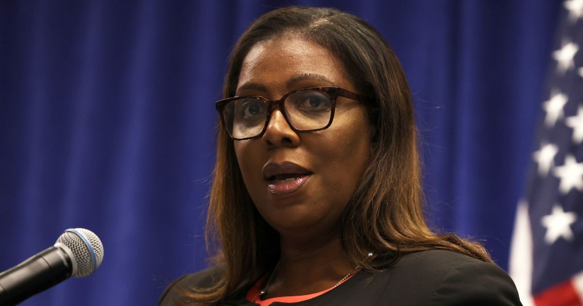 New York state Attorney General Letitia James speaks during a news conference in New York City on Aug. 6.
