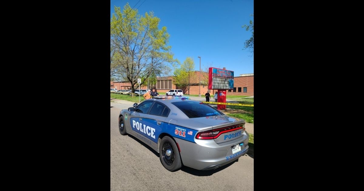 On April 12, police responded to the school after 17-year-old Anthony Thompson's girlfriend reported him for domestic violence.