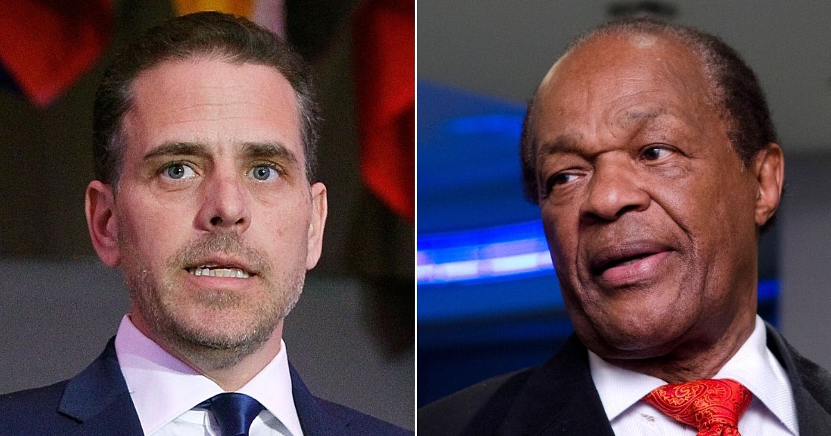 Hunter Biden, left, seen in 2016, reportedly said in a phone call that he smoked crack with former Washington Mayor Marion Barry, right, seen in 2012.