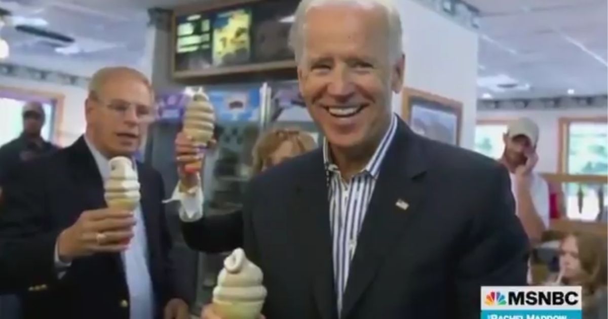 MSNBC released an over-two-minute-long feature extolling the history of President Joe Biden's love of ice cream.
