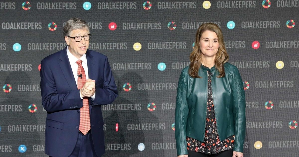 Bill Gates and his wife Melinda Gates introduce the Goalkeepers event at Lincoln Center on Sept. 26, 2018, in New York.