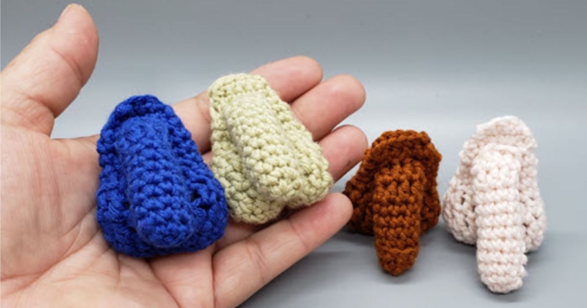 The "Bitty Bug Soft Packer" crocheted penis product is pictured above