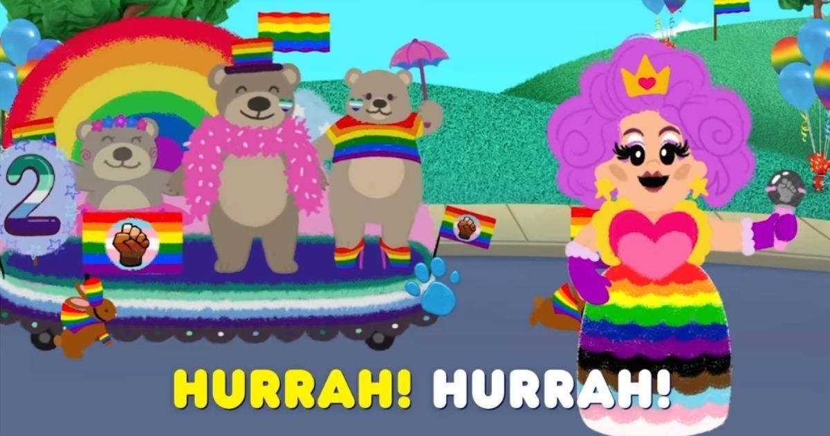 The children's TV show "Blue's Clues" has produced a gay pride parade sing-along track.