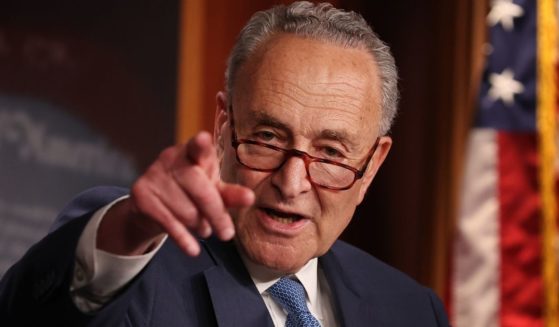 Senate Majority Leader Chuck Schumer talks to reporters after the Senate voted against the formation of an independent commission to investigate the attack at the U.S. Capitol on Friday in Washington, DC.
