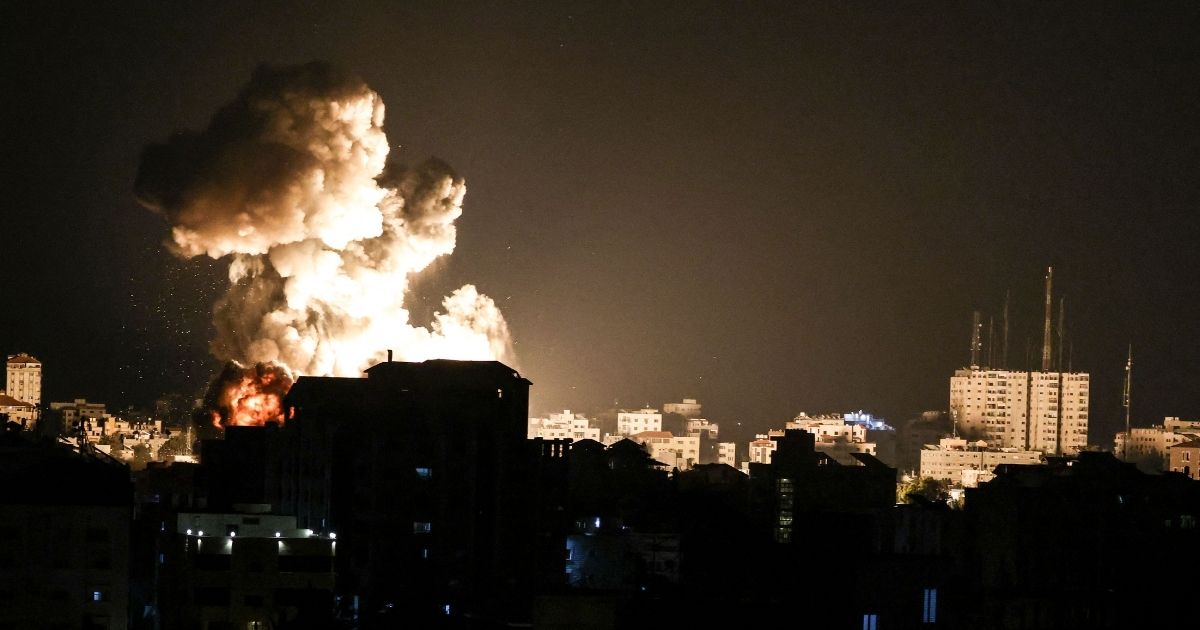 Fire billows from Israeli air strikes in the Gaza Strip, controlled by the Palestinian Islamist movement Hamas, on Thursday.
