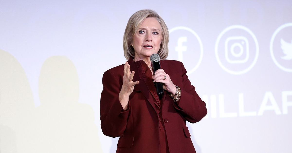 Former Democratic Secretary of State Hillary Clinton speaks onstage during Hulu's "Hillary" NYC Premiere on March 4, 2020, in New York City.