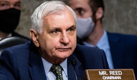 Democratic Sen. Jack Reed of Rhode Island speaks during a Senate Armed Services Committee hearing on Capitol Hill on April 29, 2021, in Washington, D.C.