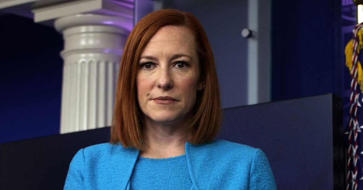 White House Press Secretary Jen Psaki listens during a daily press briefing at the James Brady Press Briefing Room of the White House on Thursday in Washington, D.C.