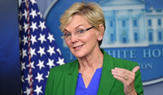 Secretary of Energy Jennifer Granholm holds a press briefing in the Brady Briefing Room of the White House in Washington, D.C., on Tuesday.