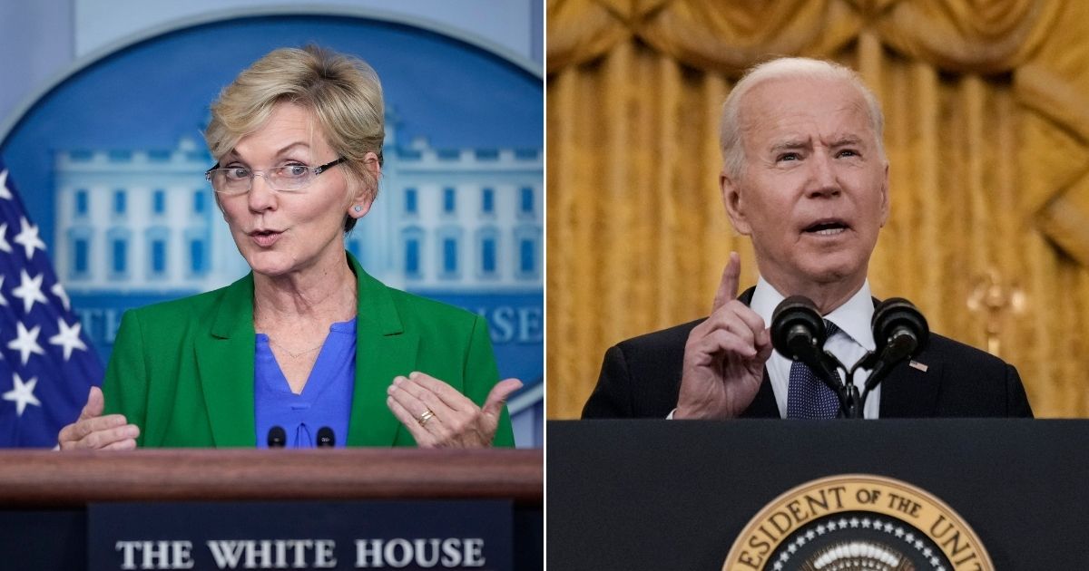 One of President Joe Biden’s Cabinet members, Energy Secretary Jennifer Granholm, left, admitted on Tuesday that pipelines are the best way to transport fuel when discussing the recent cyberattack against Colonial Pipeline and the related fuel shortage.