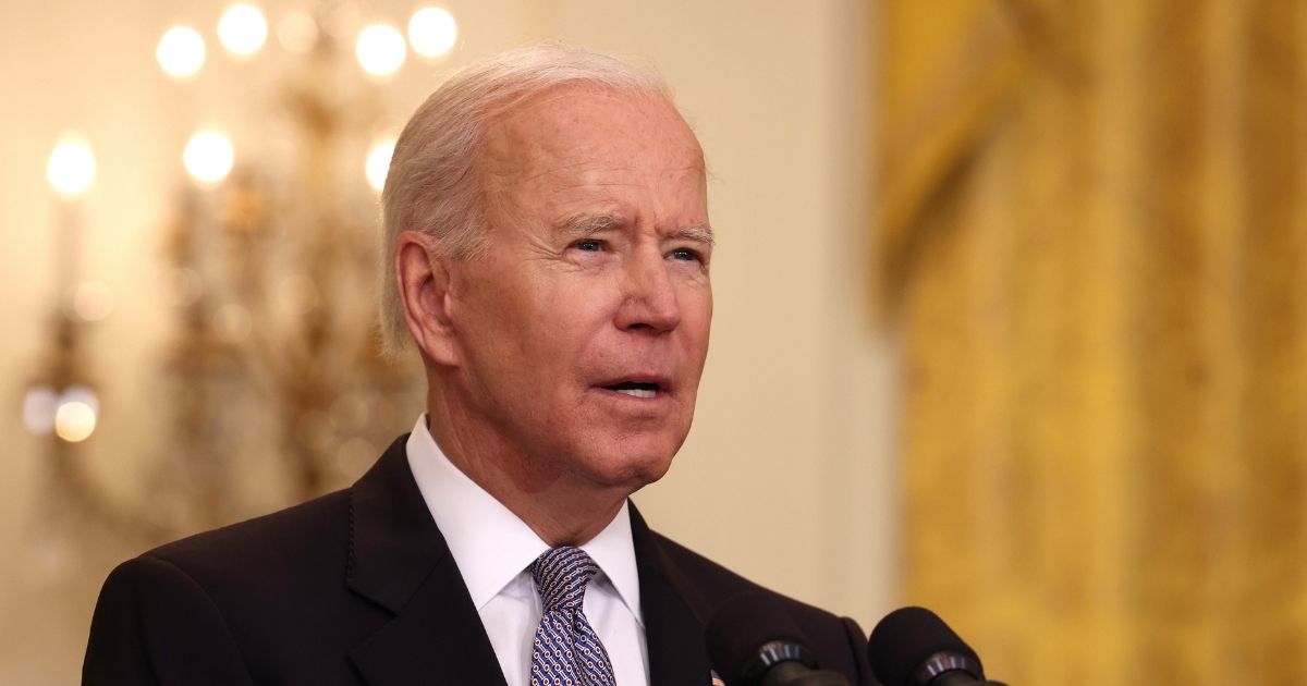 President Joe Biden gives an update in the East Room of the White House on May 17, 2021 in Washington, D.C.