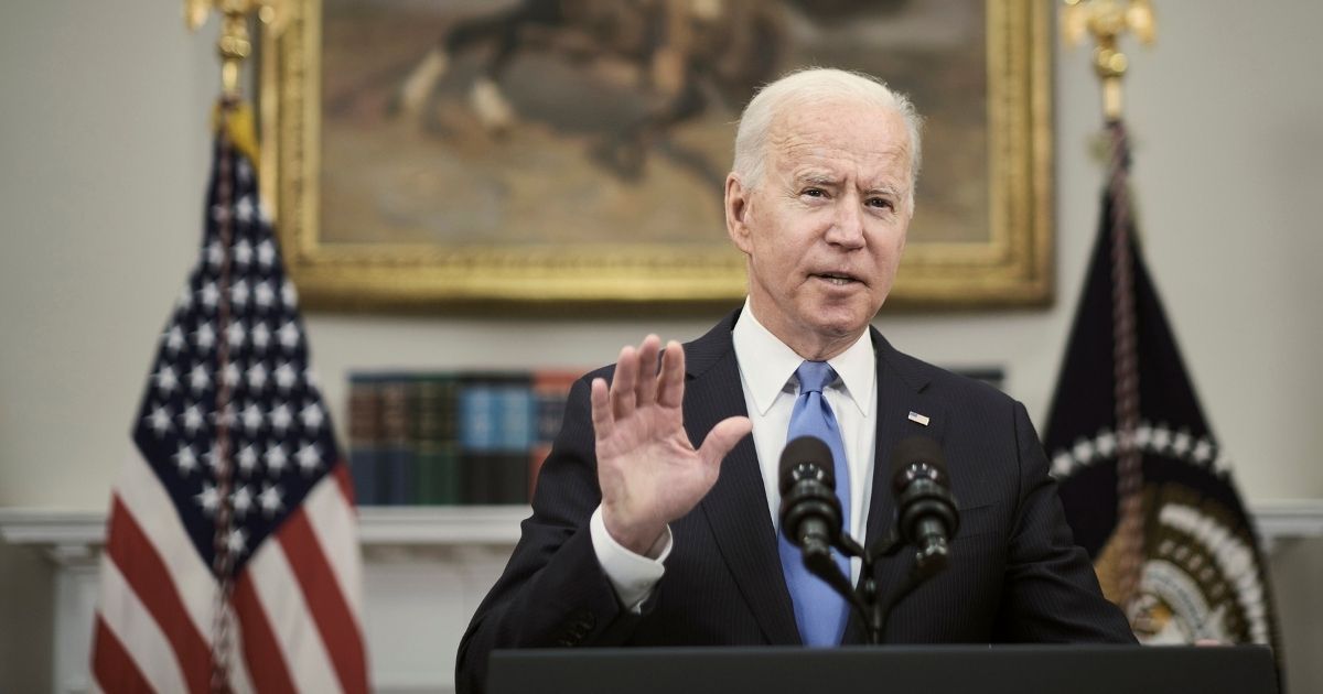 President Joe Biden delivers remarks on the Colonial Pipeline incident in the Roosevelt Room of the White House on Thursday in Washington, D.C.