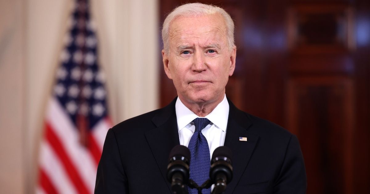President Joe Biden delivers remarks on the conflict in the Middle East from Cross-Hall of the White House on May 20, 2021, in Washington, D.C.