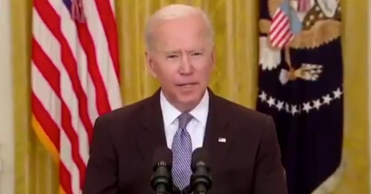 President Joe Biden speaks at the White House in Washington, D.C., on Monday.