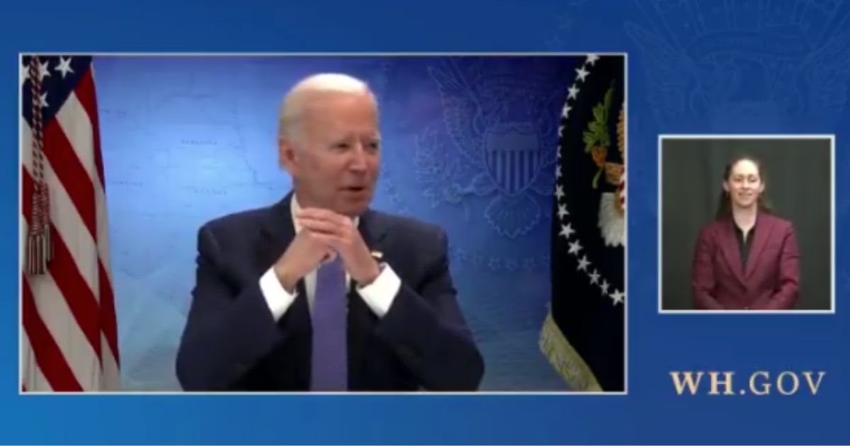 President Joe Biden began a White House livestream Tuesday with a stumbling start as he met virtually with a bipartisan group of governors about COVID-19 vaccinations.