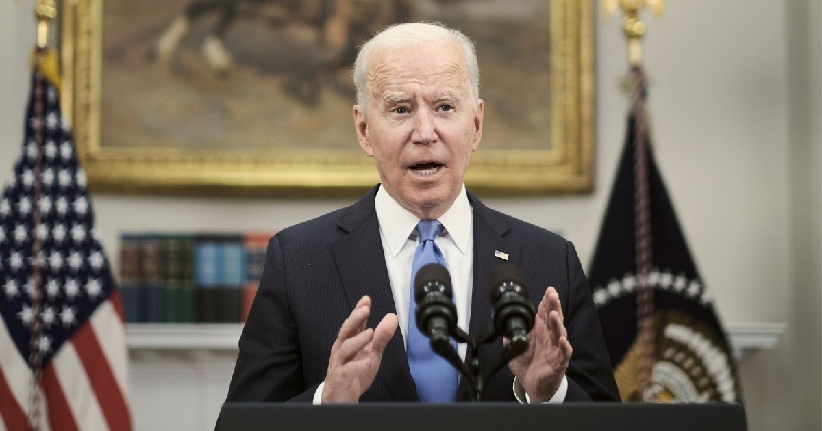 President Joe Biden delivers remarks on the Colonial Pipeline incident in the Roosevelt Room of the White House on Thursday in Washington, D.C.
