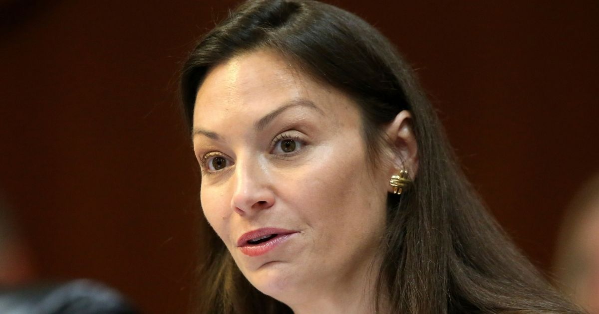 In this June 4, 2019, file photo, Commissioner of Agriculture Nikki Fried speaks during a meeting of the Florida cabinet in Tallahassee.