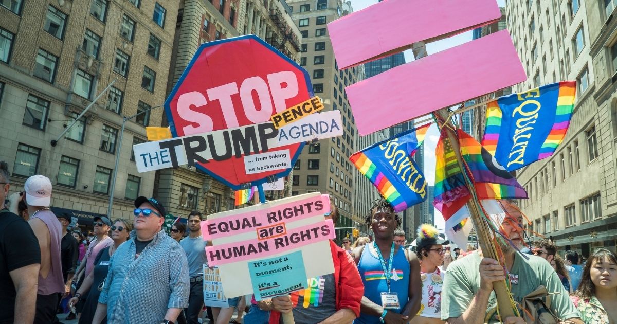 The Queer Liberation March and Rally is seen in New York City on June 30, 2019.