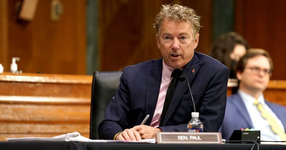 Republican Sen. Rand Paul of Kentucky speaks during a Senate Health, Education, Labor and Pensions Committee hearing on May 11, 2021, in Washington, D.C.