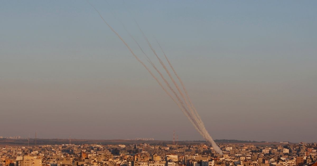 Rockets are launched from Gaza Strip to Israel on Friday.
