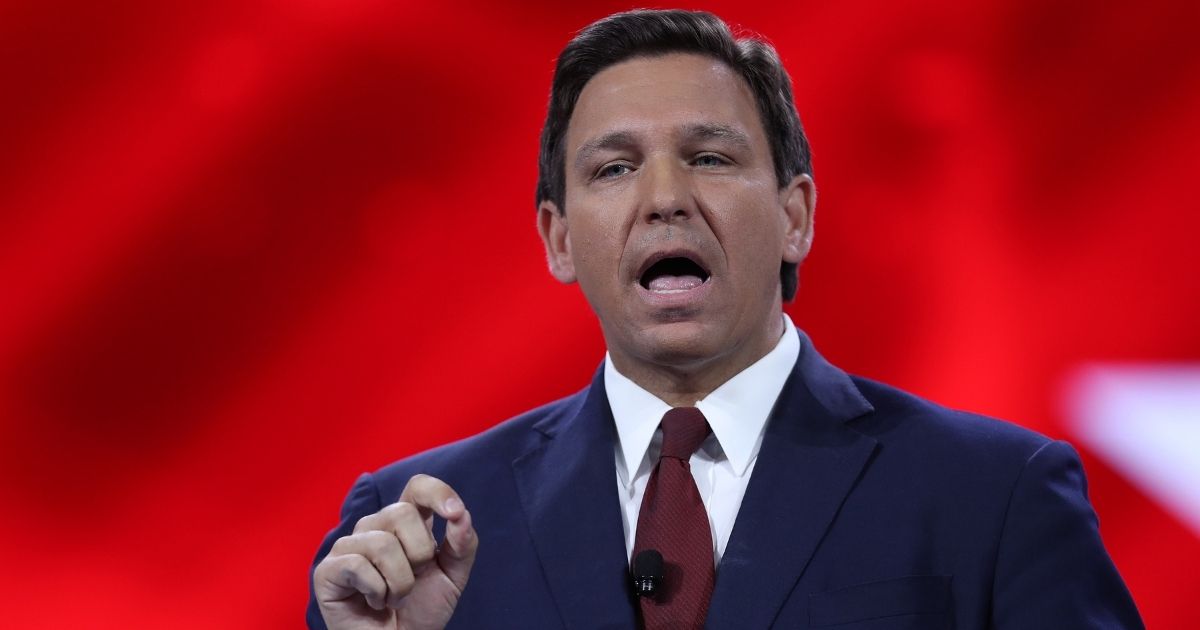 Florida Gov. Ron DeSantis speaks at the opening of the Conservative Political Action Conference on Feb. 26, 2021, in Orlando, Florida.
