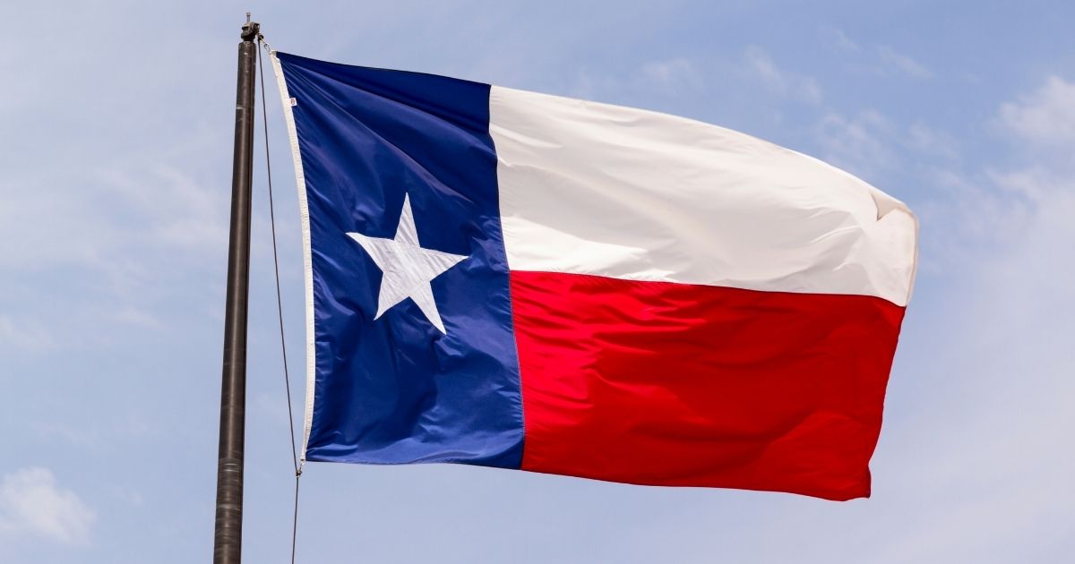 The above stock photo shows the Texas state flag.