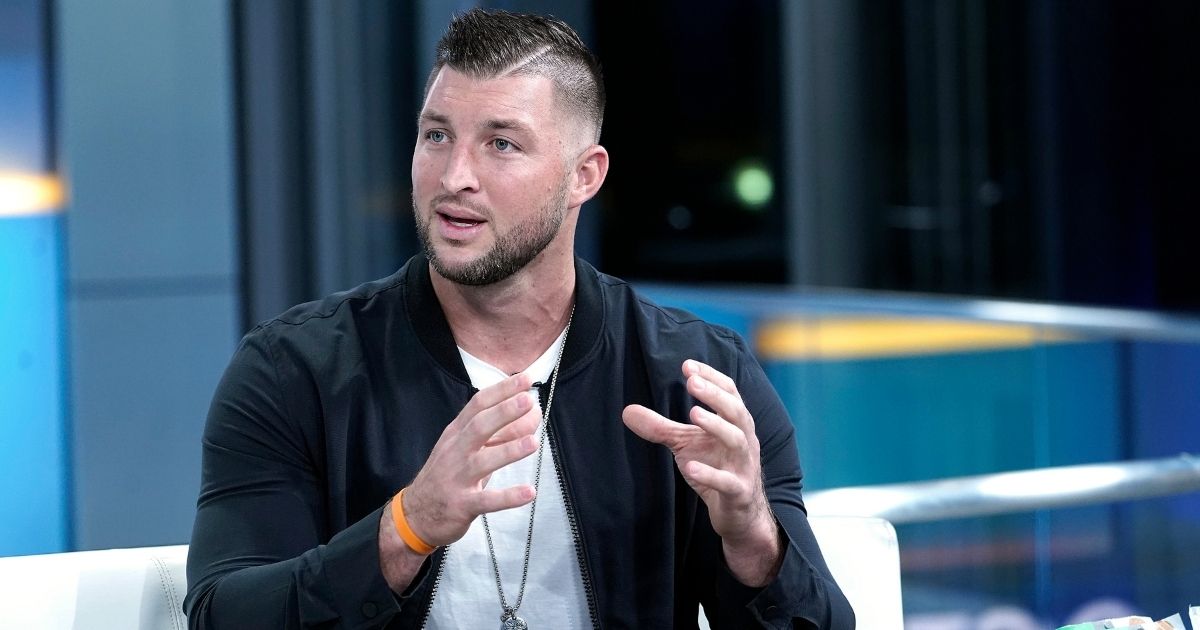 Tim Tebow visits "Fox & Friends" at Fox News Channel Studios on Oct. 9, 2019, in New York City.