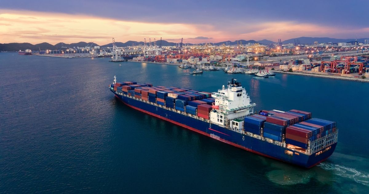 In this stock photo, a cargo ship sits in the Port of Thailand. In April 2021, a Syrian sailor who had spent four years on a ship off the Egyptian coast finally was freed.