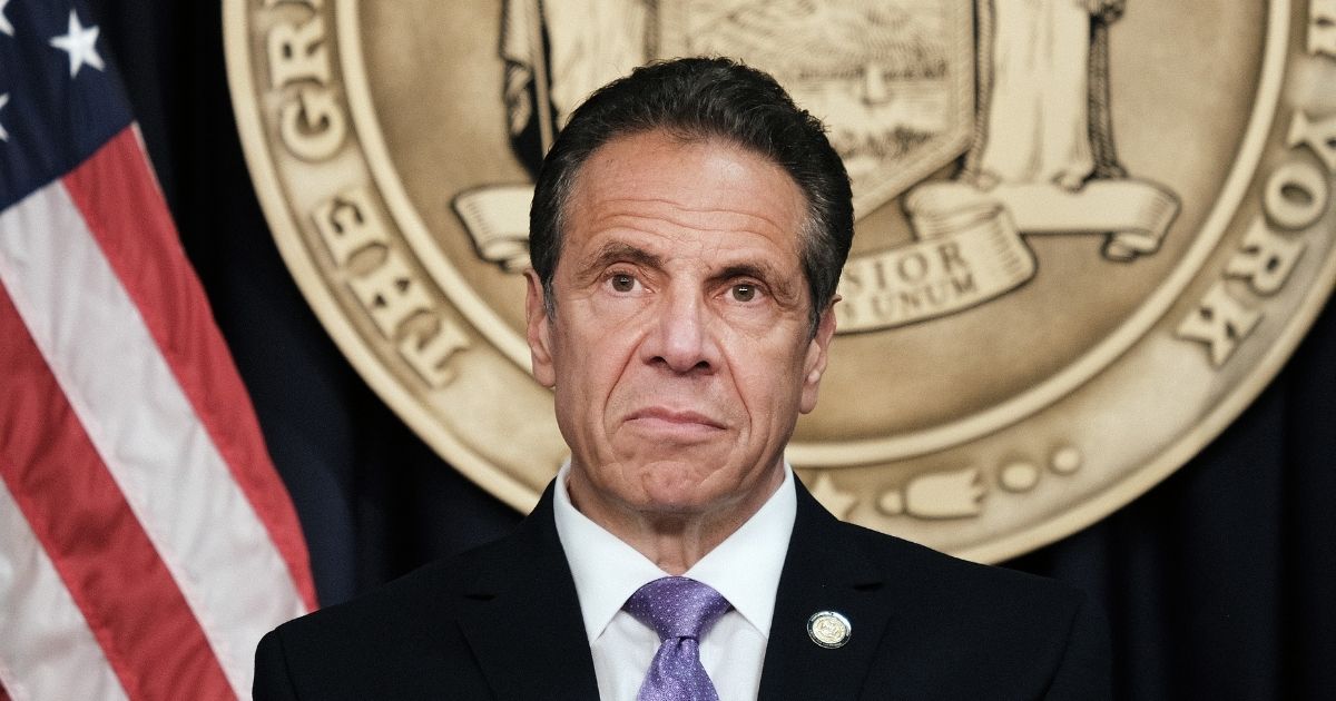 New York Gov. Andrew Cuomo grimaces in a photo taken Tuesday.