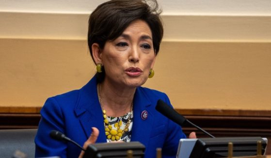 U.S. Rep. Young Kim, a Republican from California, questions Secretary of State Antony Blinken during a hearing of the House Committee on Foreign Affairs on Capitol Hill on March 10, 2021. On Sunday, Kim criticized the Biden administration for its handling of the border crisis.