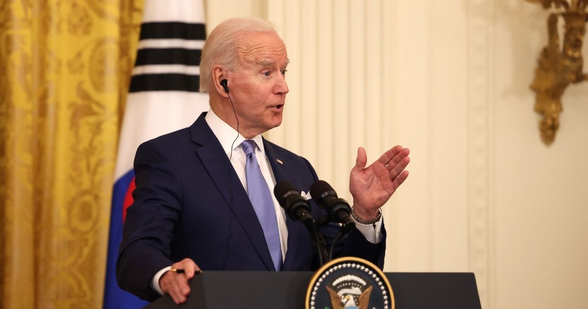 President Joe Biden is pictured during a news conference Friday in the White House.