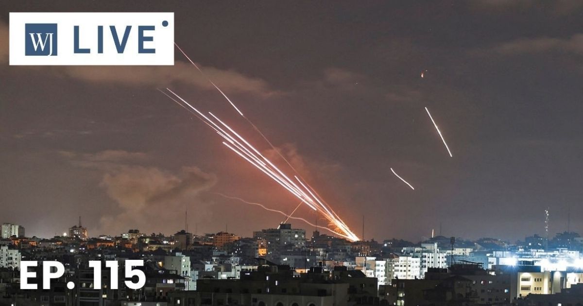 Rockets are launched toward Israel from Gaza City, controlled by the Palestinian Hamas movement, on Wednesday, amid the most intense Israeli-Palestinian hostilities in seven years.