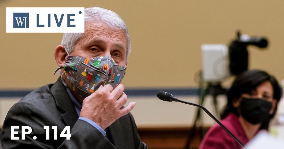Dr. Anthony Fauci testifies at a House Select Subcommittee on the Coronavirus Crisis hearing on April 15, 2021, on Capitol Hill in Washington, D.C.