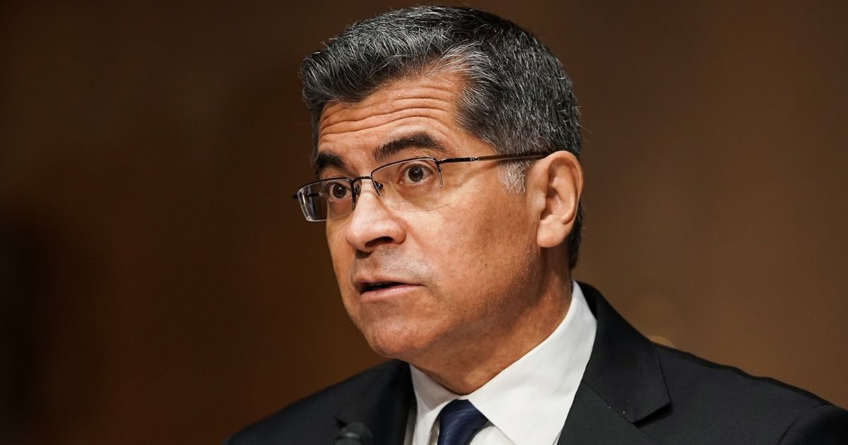 Xavier Becerra, then-nominee for secretary of health and human services, answers questions during his confirmation hearing before the Senate Finance Committee on Capitol Hill in Washington on Feb. 24.