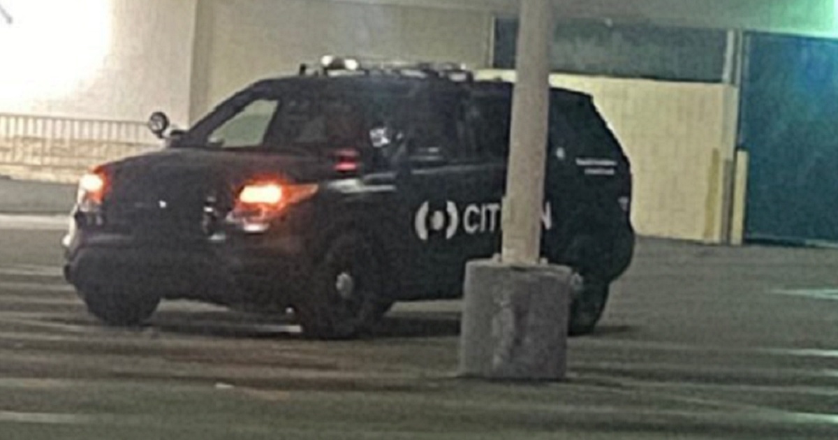 A security vehicle with the logo for the Citizen app has been spotted driving around Los Angeles.