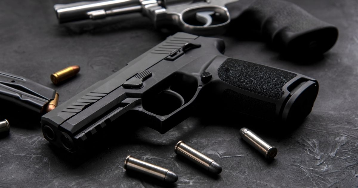 Guns are seen in this stock image.