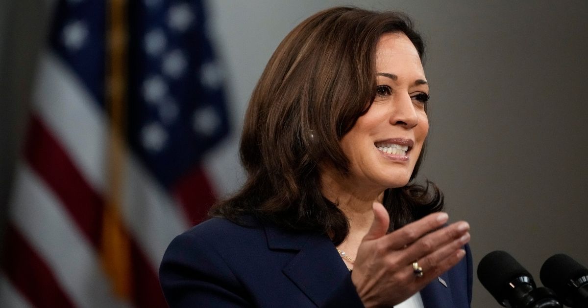 Vice President Kamala Harris delivers remarks to the Washington Conference on the Americas at the White House on May 4, 2021, in Washington, D.C.