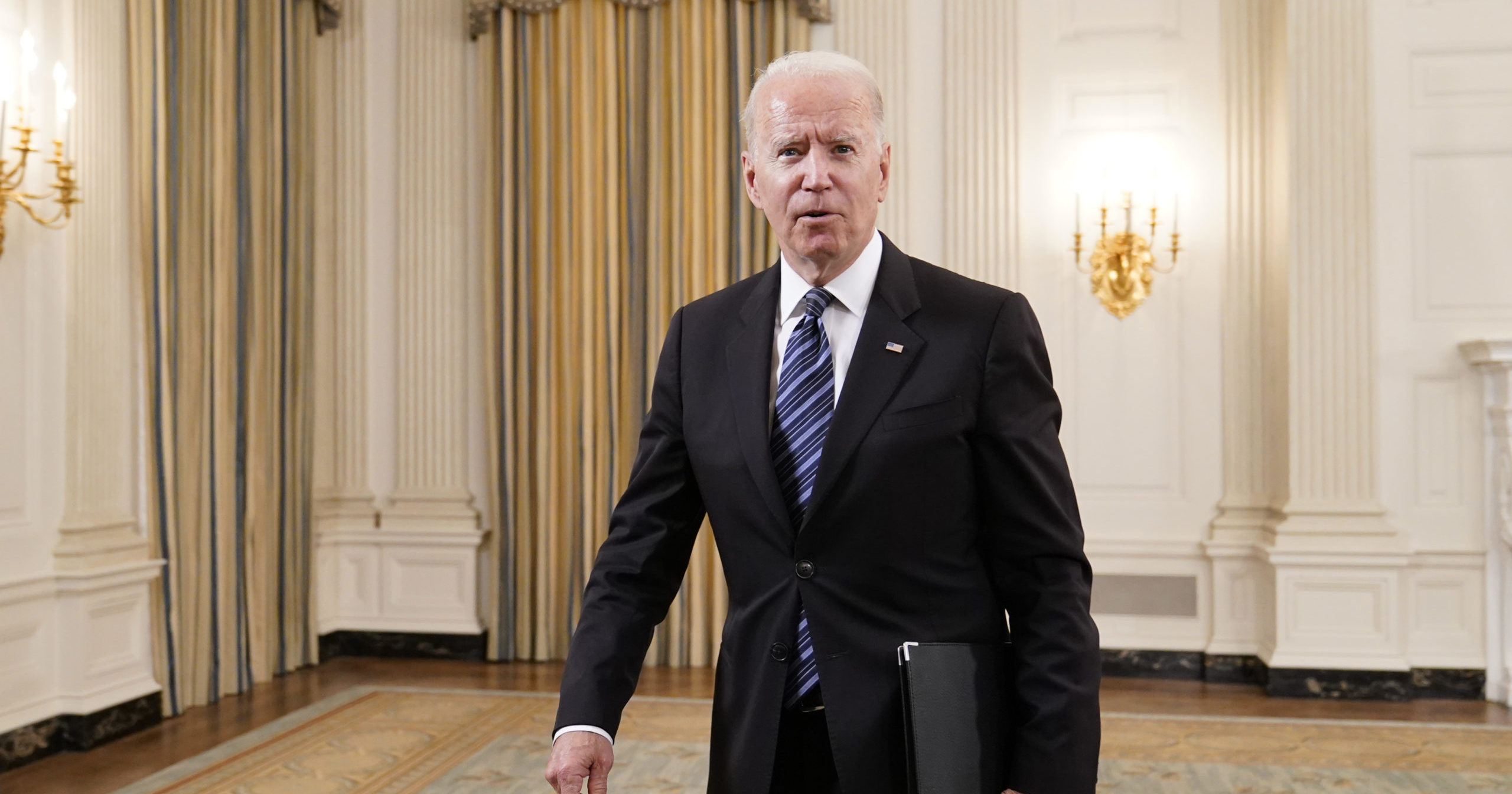 President Joe Biden leaves after an event at the White House in Washington, D.C., on Wednesday.