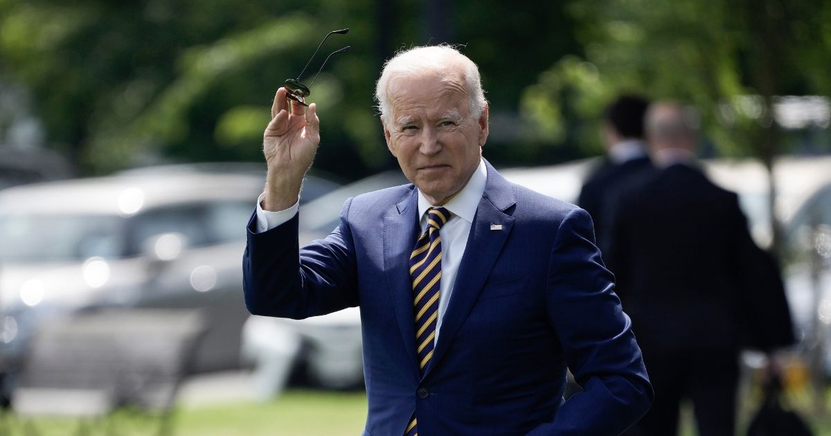 President Joe Biden walks to Marine One as he leaves the White House for a weekend in Delaware after speaking about the nation's COVID-19 response and the vaccination program in the State Dining Room of the White House on June 18 in Washington, D.C.