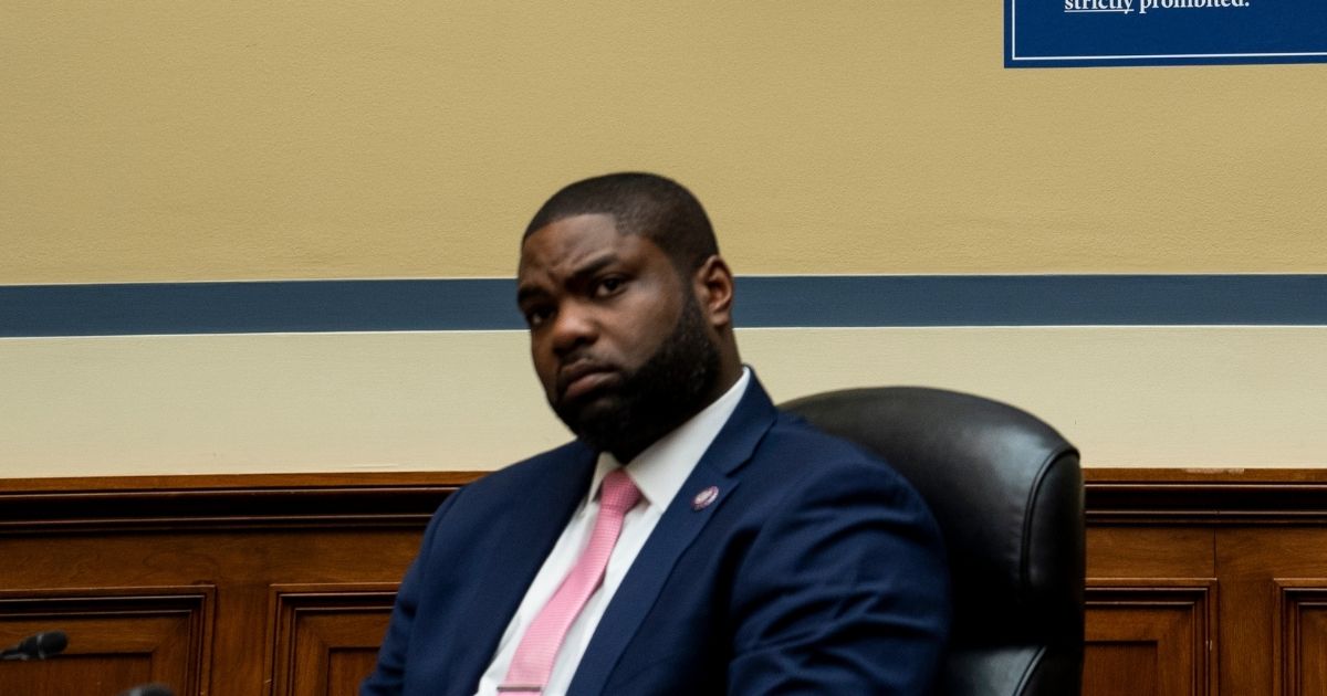 Florida GOP Rep. Byron Donalds listens as former acting Secretary of Defense Christopher Miller testifies a House Oversight and Reform Committee hearing May 12, 2021 on Capitol Hill in Washington, D.C.