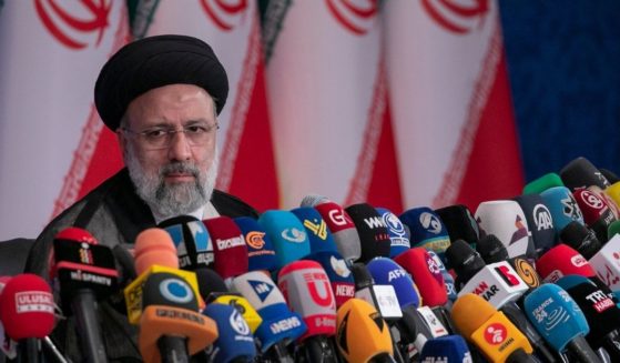 Iranian President-elect Ebrahim Raisi holds a news conference on Monday in Tehran, Iran.