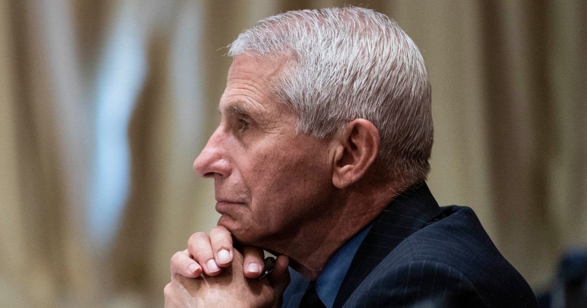Dr. Anthony Fauci, director of the National Institute of Allergy and Infectious Diseases, listens during a Senate Appropriations Labor, Health and Human Services Subcommittee hearing on Capitol Hill in Washington on May 26.
