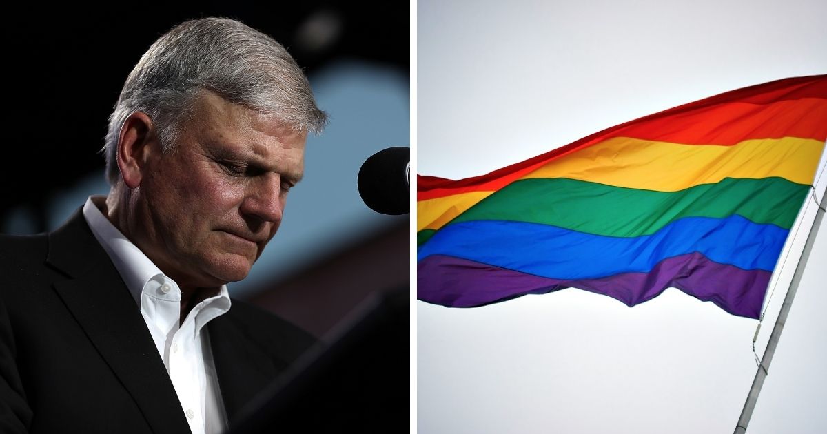 Franklin Graham blasted the Biden Administration in a Facebook post for raising the LGBT flag at the Vatican Embassy.