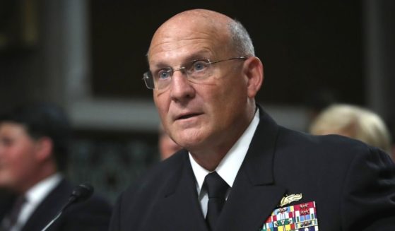 Then-Vice Adm. Michael Gilday testifies before the Senate Armed Services Committee in Washington on July 31, 2019.